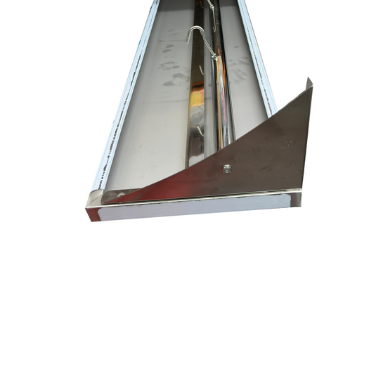 KAMIL Stainless Steel Wall Shelf With Hooks 60Cm